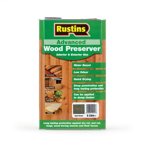 Advanced Wood Preserver Dark Brown 5lt - Galdes & Mamo