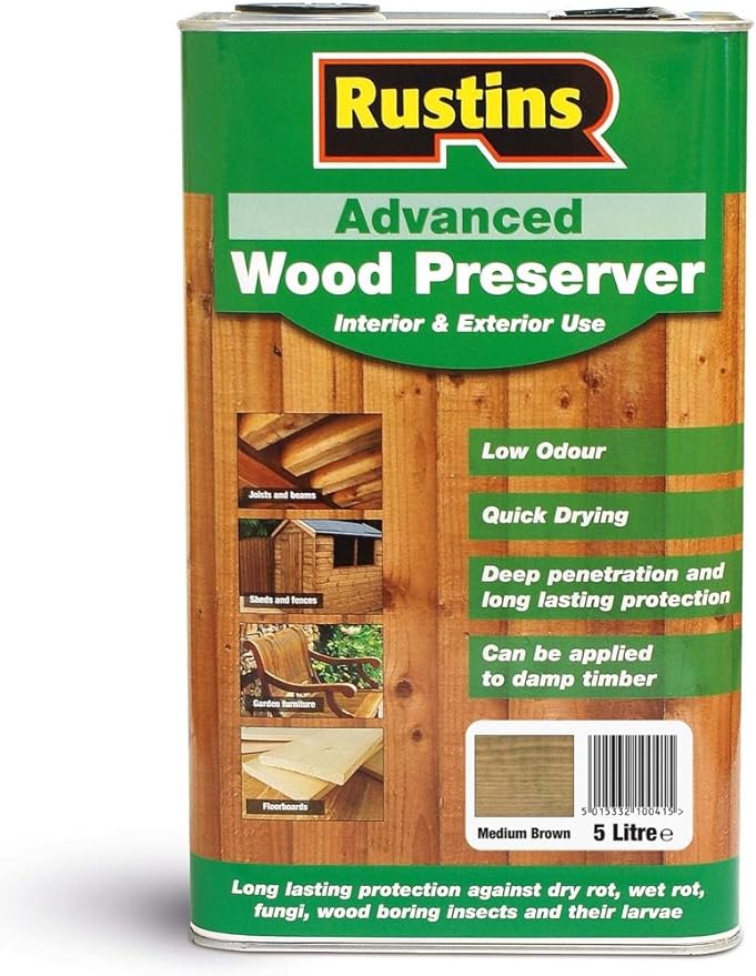 Advanced Wood Preserver Medium Brown 5lt - Galdes & Mamo