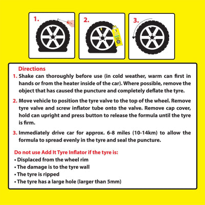 Add It Tyre Seal - Small Tyre 300ml - Galdes & Mamo