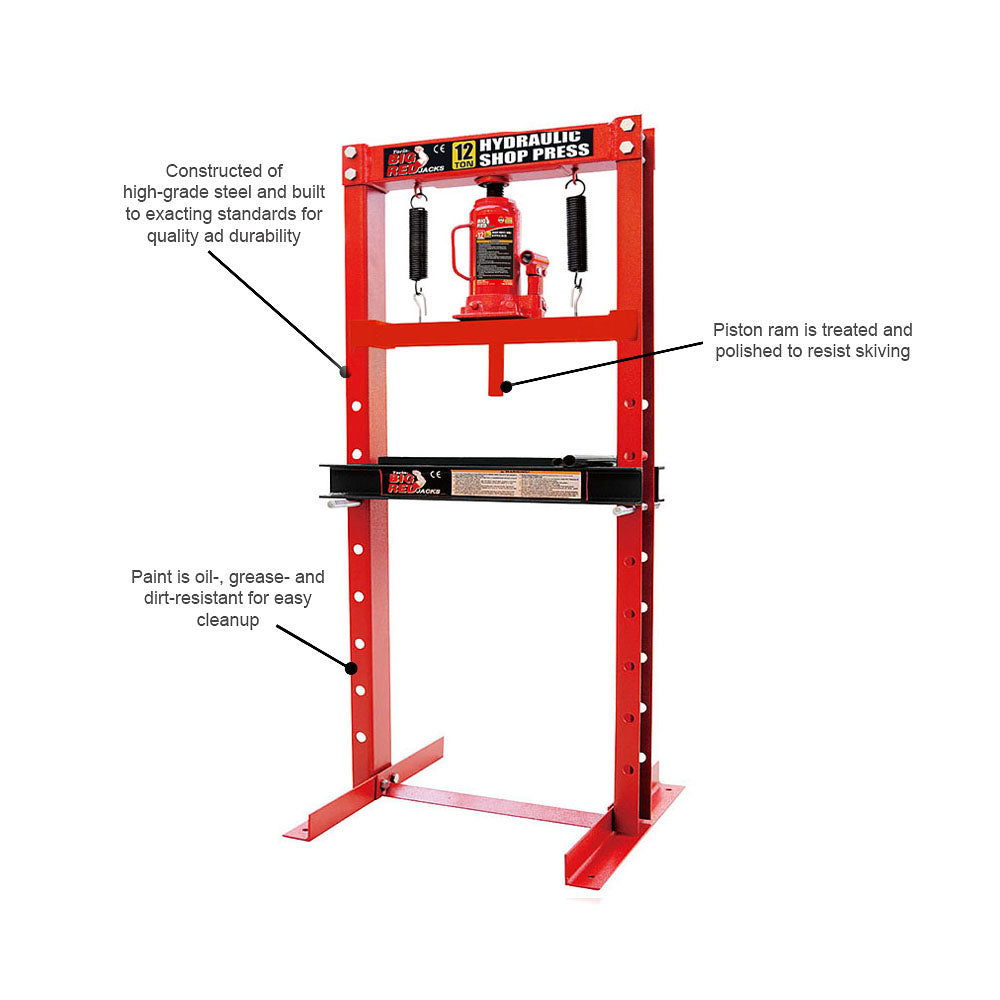 12 TON SHOP PRESS FLOOR STD AIR - Galdes & Mamo