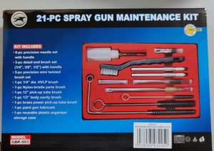 21 Piece Pro Spray Gun Cleaning Kit - Galdes & Mamo