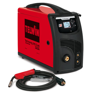 INVERTER TECHNOMIG 215 DUAL SYNERGIC 230V EURO Plug & Gas / No Gas / Brazing ( MMA TIG DC Lift  optional extra their kits ) 20-220Amp. - Galdes & Mamo