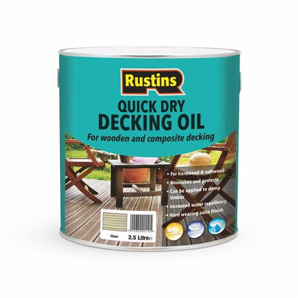 QUICK DRY DECKING OIL 2.5LT CLEAR - Galdes & Mamo